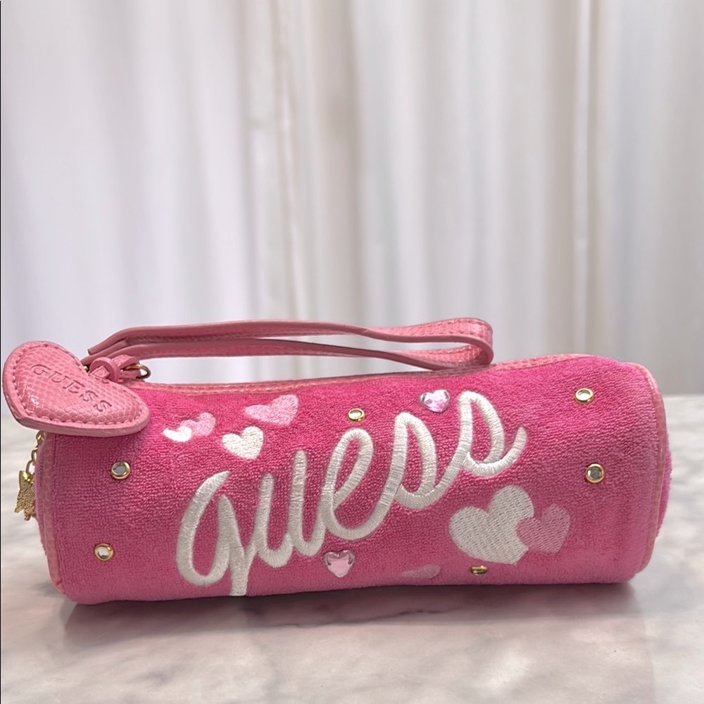 Y2K Guess Pink Heart Cylinder Wrislet